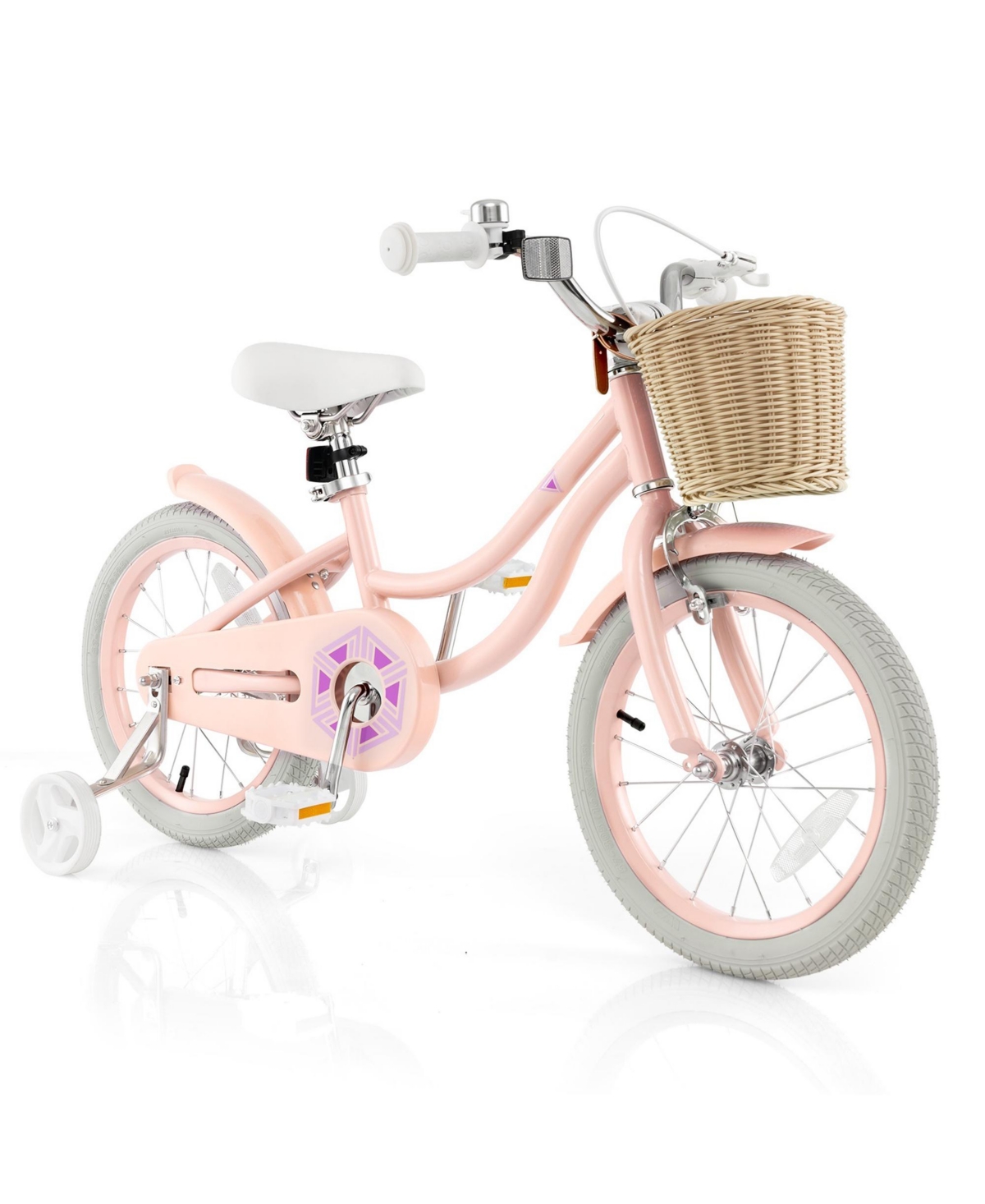 Gymax 18'' Retro Style Kids Bike Bicycle w/ Height Adjustable Handlebar & Seat- Pink