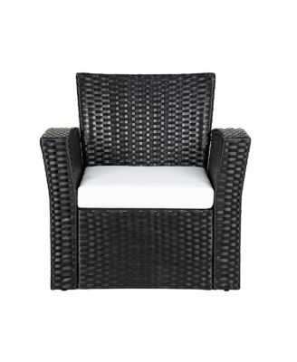 4-Piece Modern Patio Conversation Sofa Set with Cushions