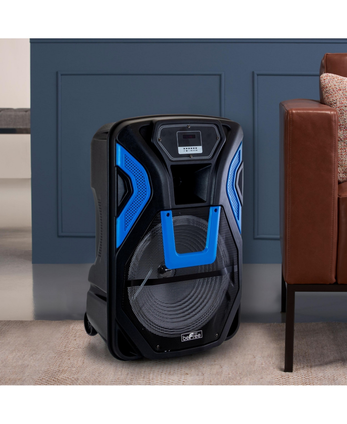 beFree Sound 15 Inch Rechargeable Bluetooth Portable Party Pa Speaker System With Sd/Fm/Usb Inputs