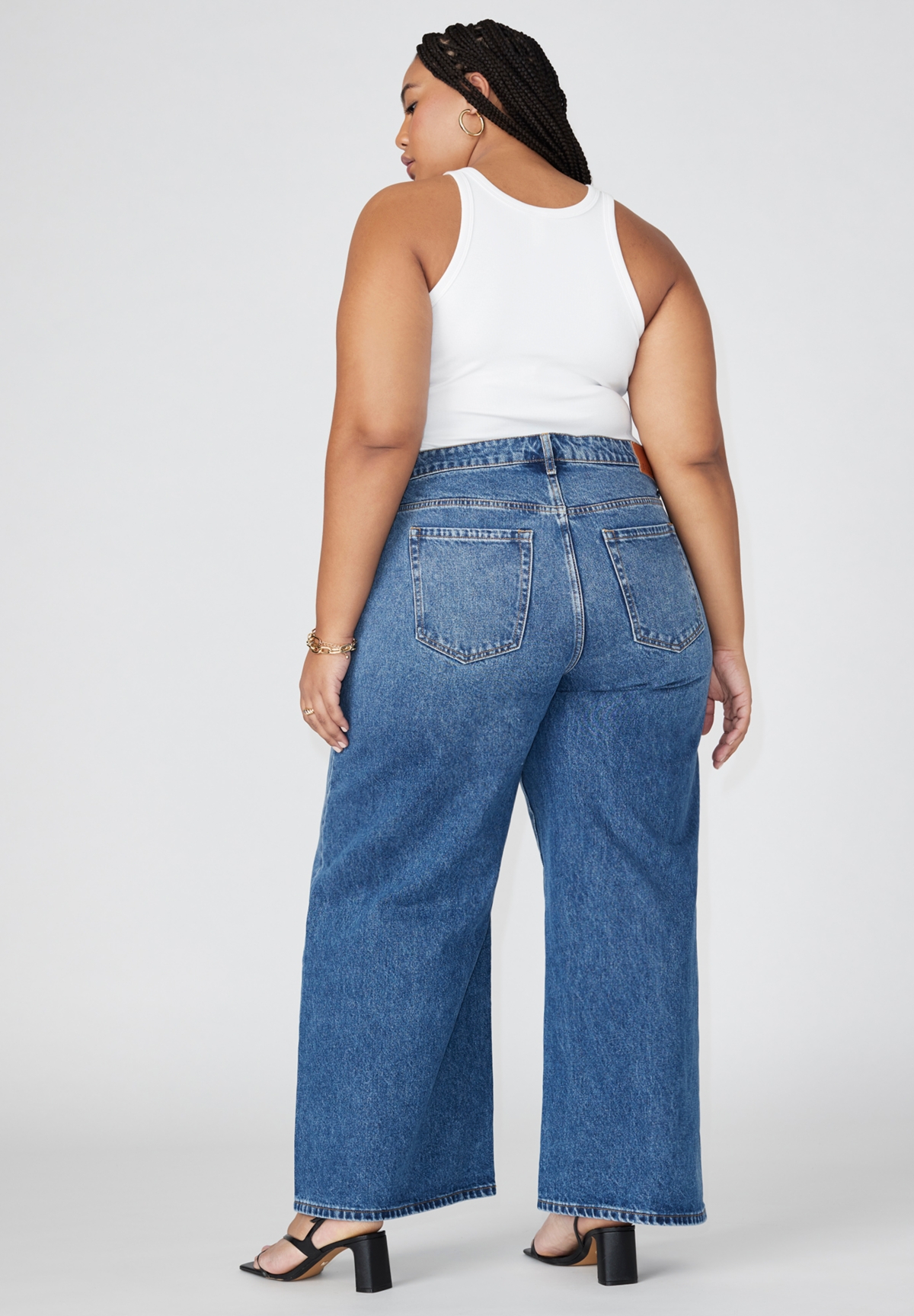Eloquii Plus Size The Yvette Rigid Wide Leg Jean