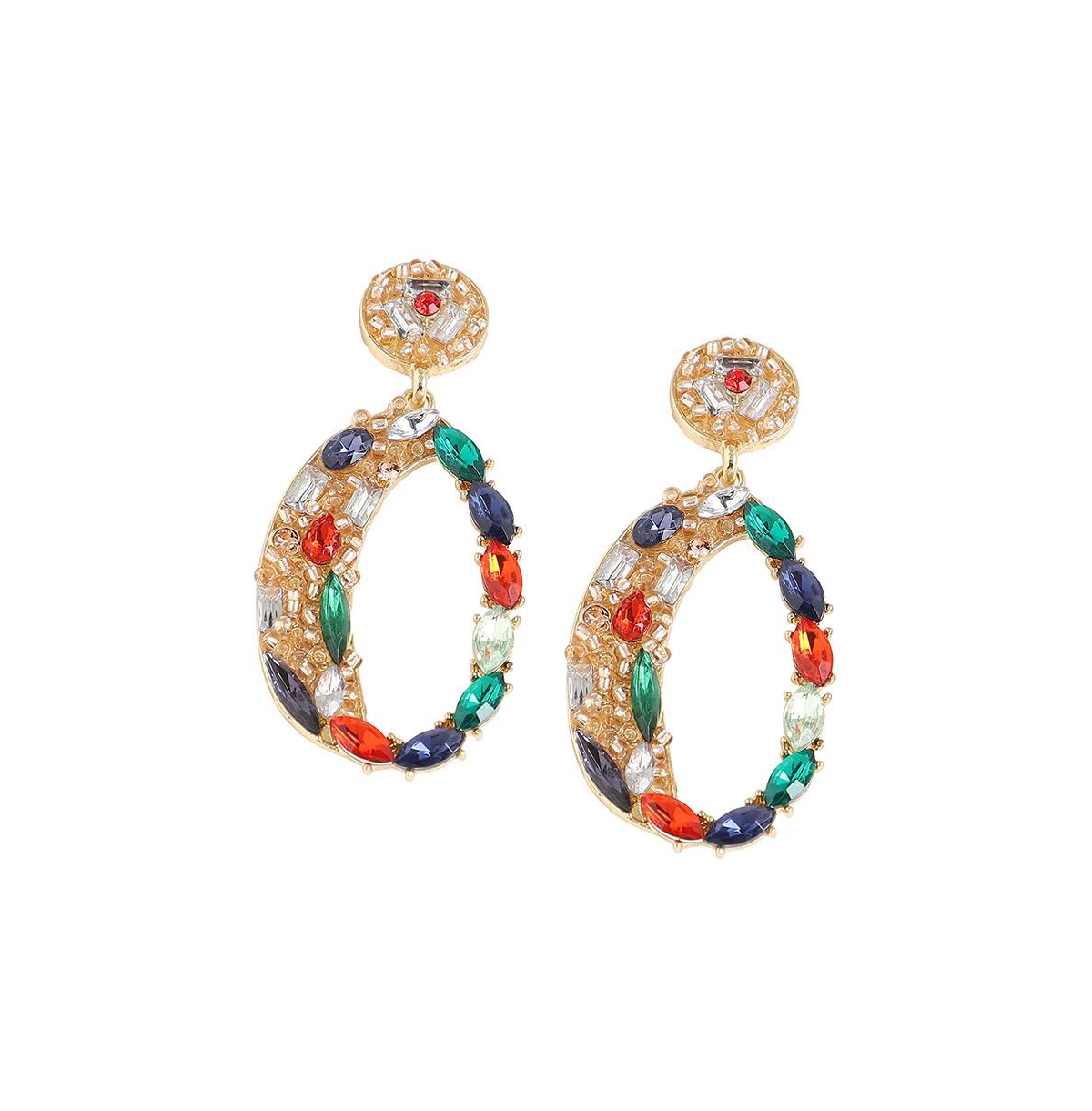 Sohi Women's Gold Regal Drop Earrings