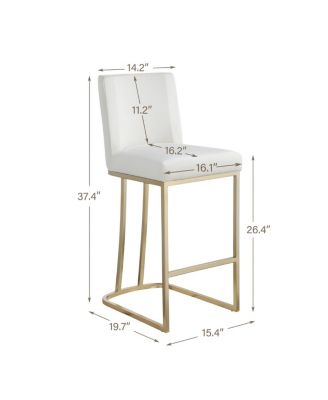 Modern Velvet Counter Height Bar Stools Set