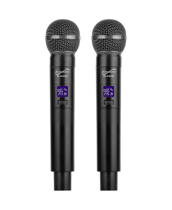 Supersonic VHF Dual Microphone System with Dual Transmitters Macy's