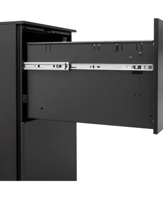 Simplie Fun Steel Mobile File Cabinet with Lock & Anti-tilt Wheels