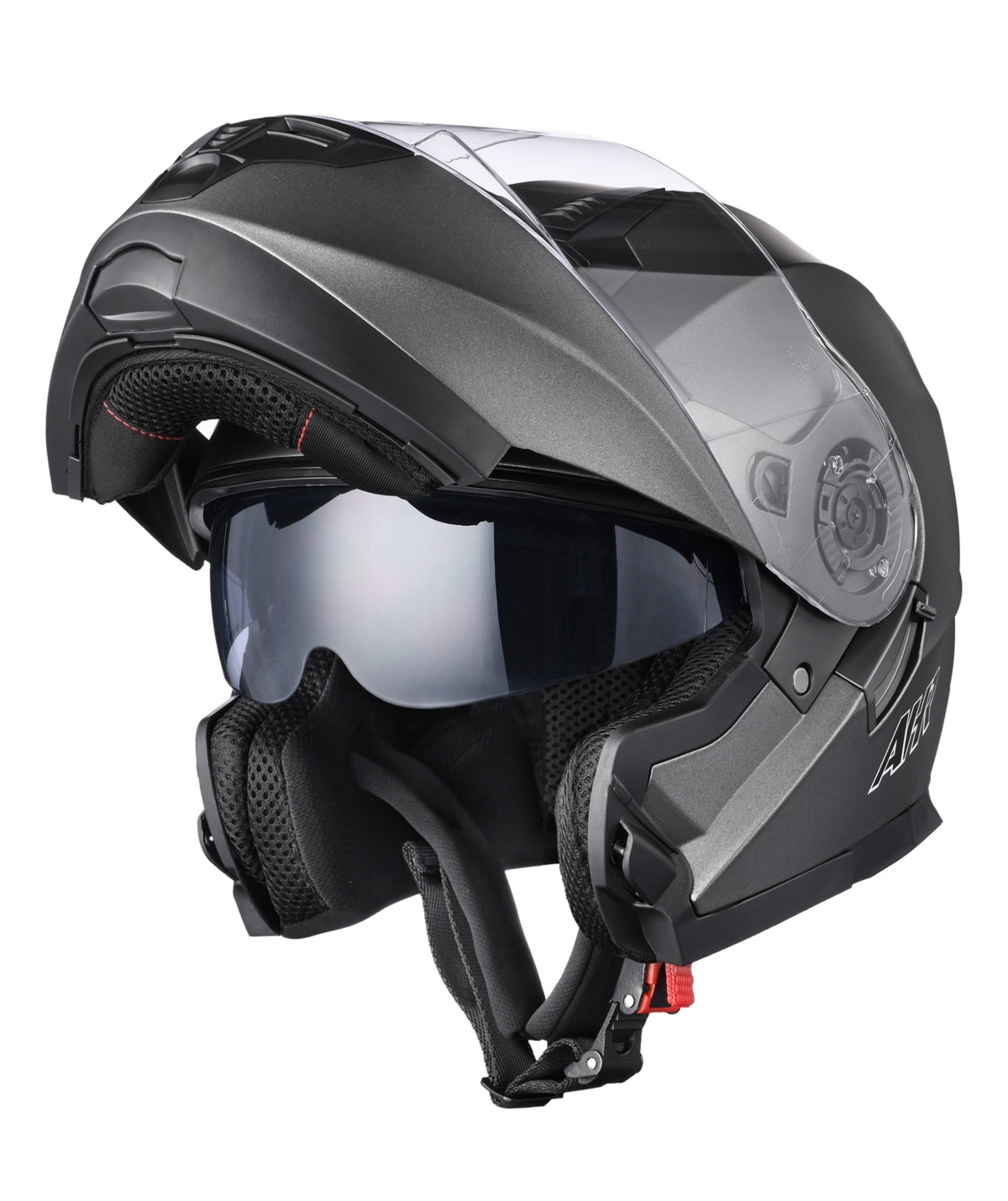 Run-M3 Modular Flip Up Helmet Full Face Dual Visor Dot Motorcycle Bike S - Gray