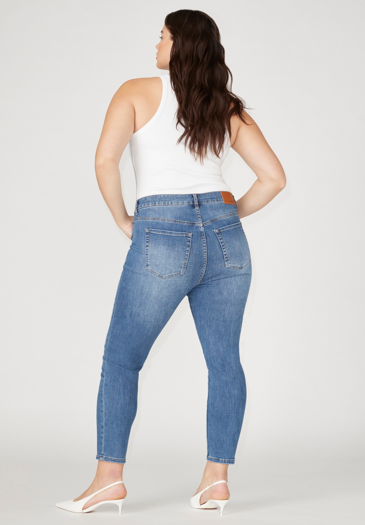 Eloquii Plus Size The Morgan Super Stretch Skinny Leg Jean