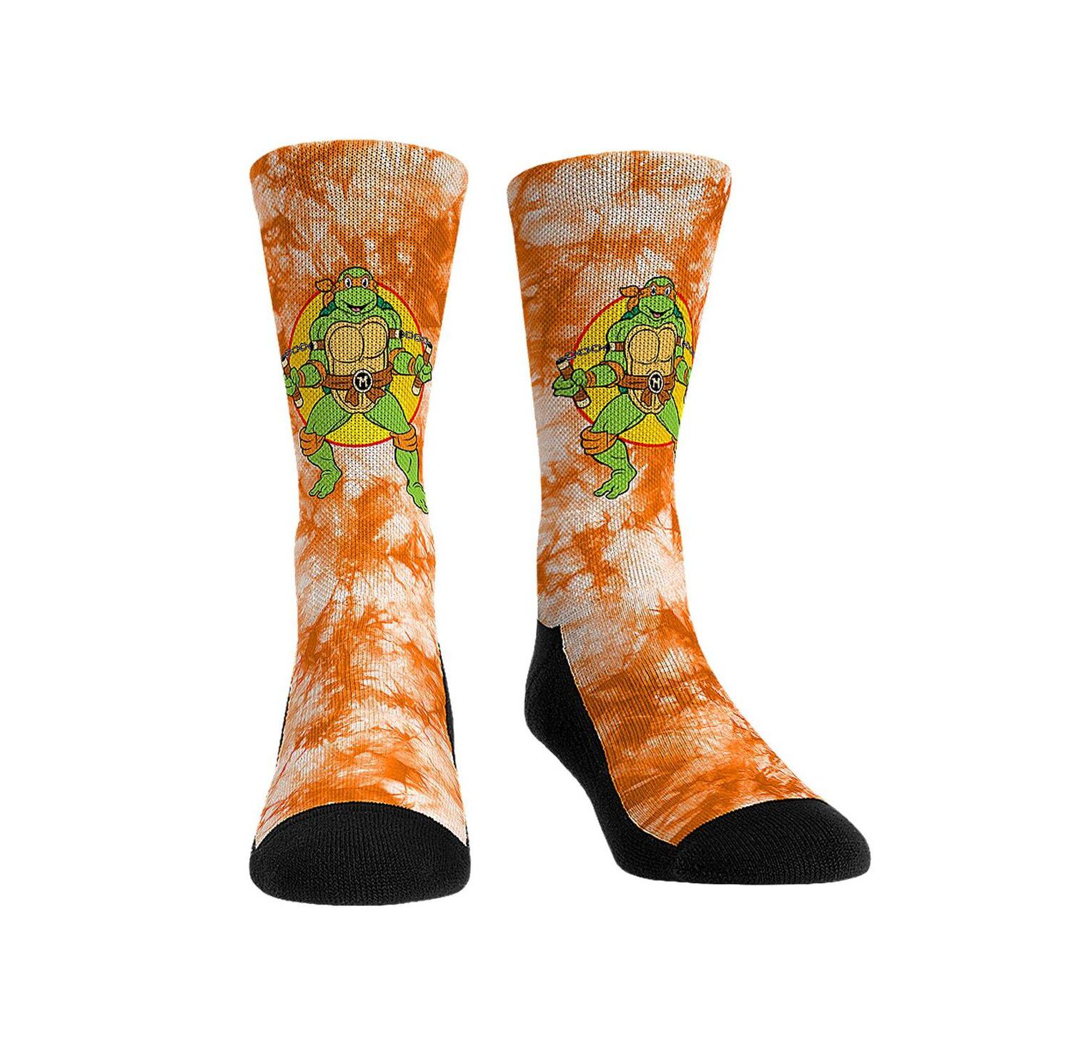 Men's and Women's Socks Teenage Mutant Ninja Turtles Michelangelo Tie-Dye Crew Socks
