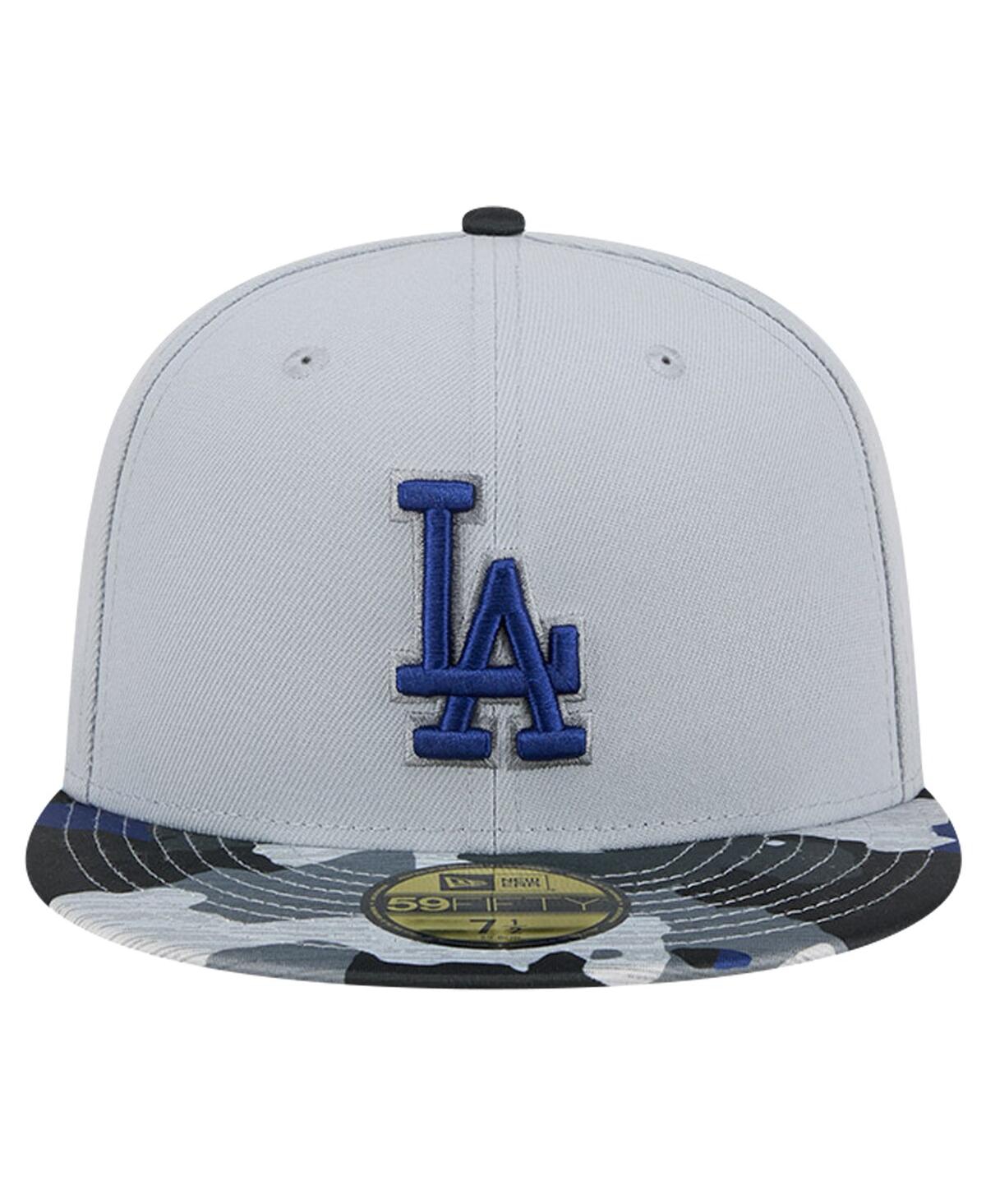 New Era Men'sLos Angeles Dodgers Active Team Camo 59FIFTY Fitted Hat - Gray