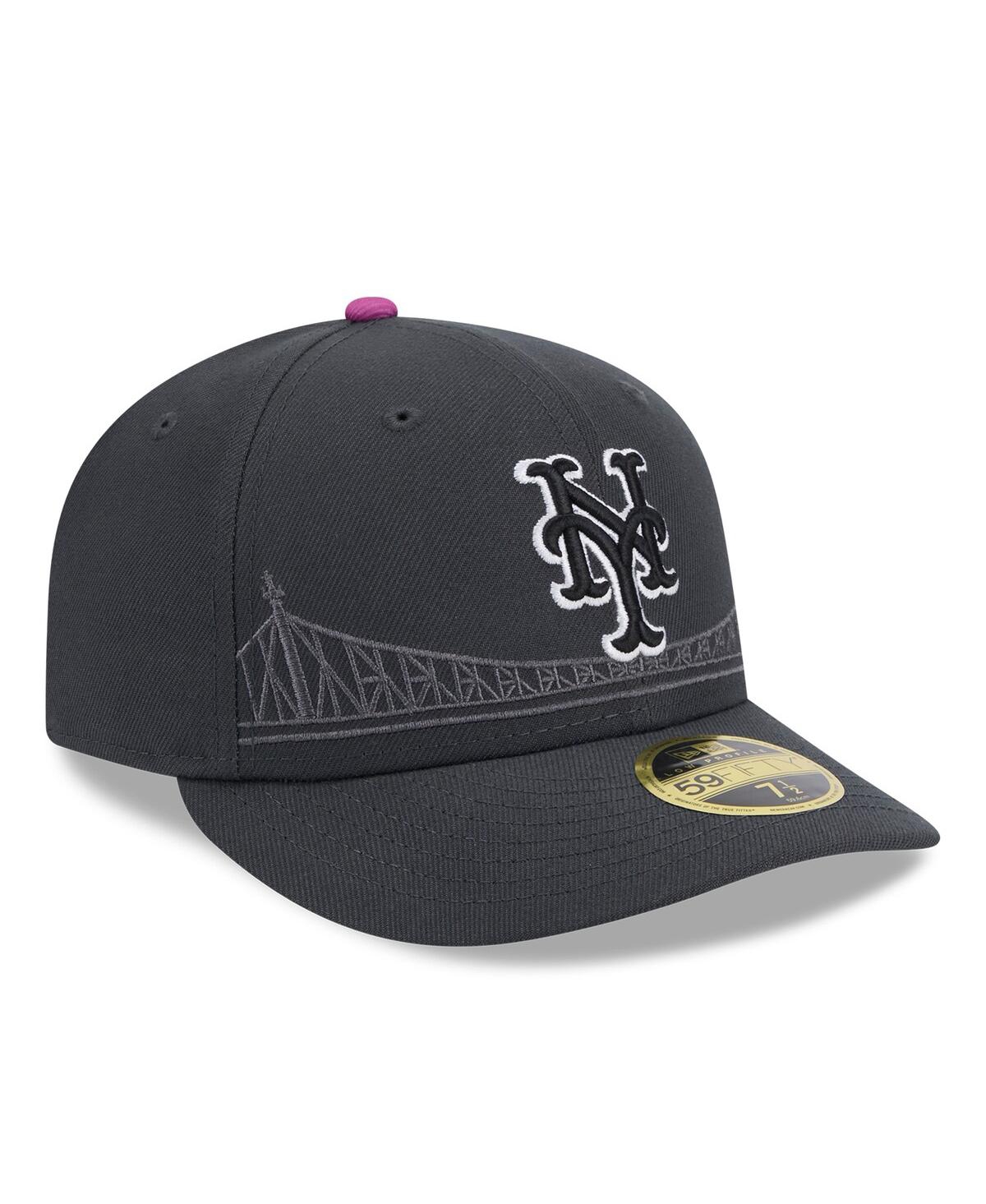 New Era Men'sNew York Mets 2024 City Connect Low Profile 59FIFTY Fitted Hat - Graphite