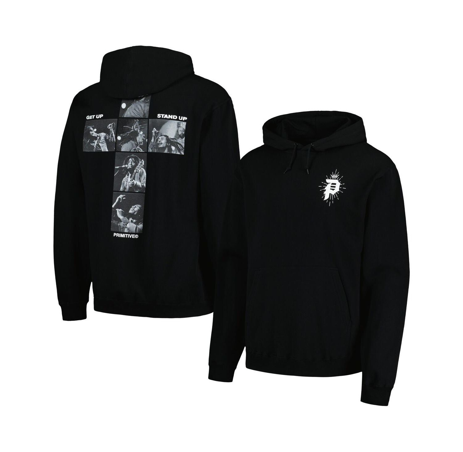 Men's and Women's Black Bob Marley King Pullover Hoodie