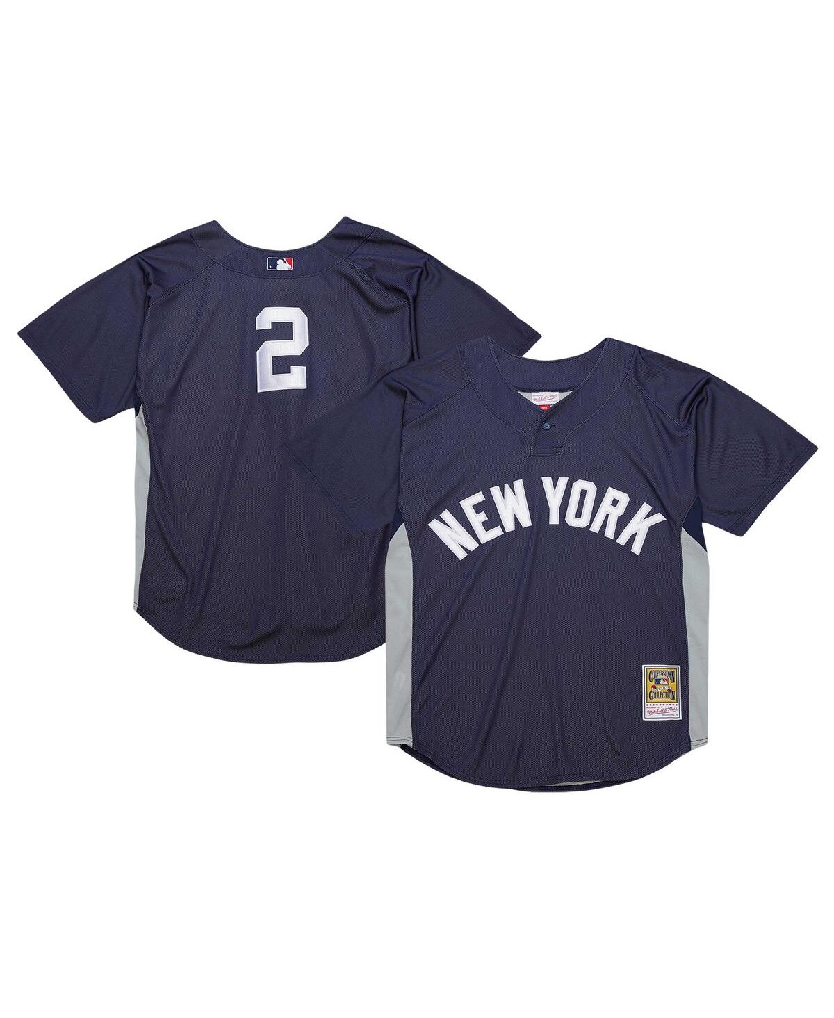 Men's Derek Jeter Navy New York Yankees Cooperstown Collection Batting Practice Jersey - Navy