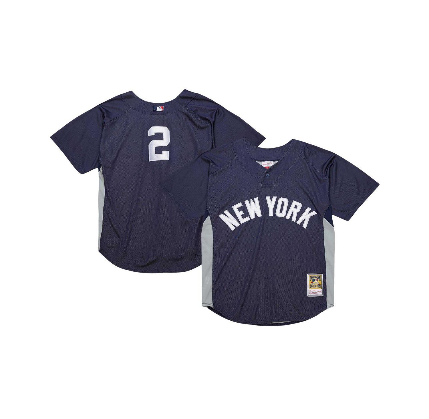 Men's Derek Jeter Navy New York Yankees Cooperstown Collection Batting Practice Jersey
