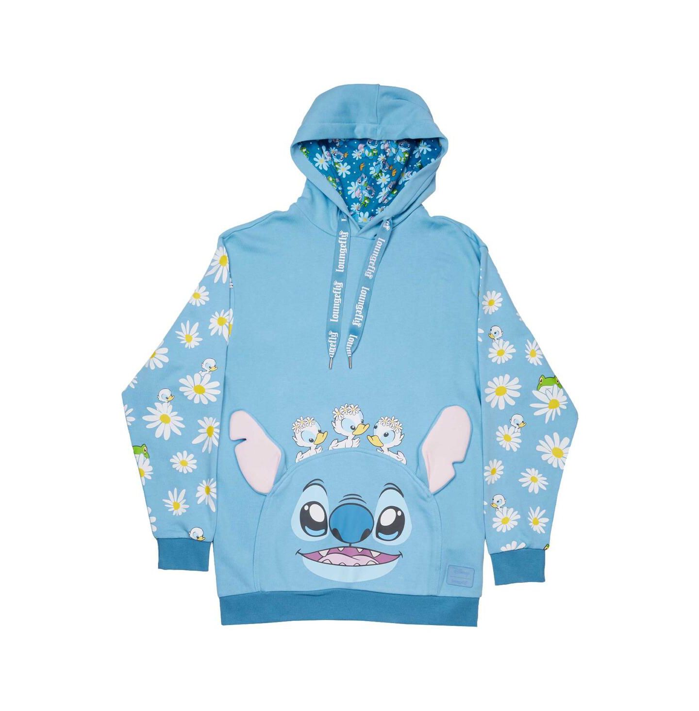 Худи Loungefly Light Blue Lilo and Stitch Springtime Daisy Pullover — фото 3
