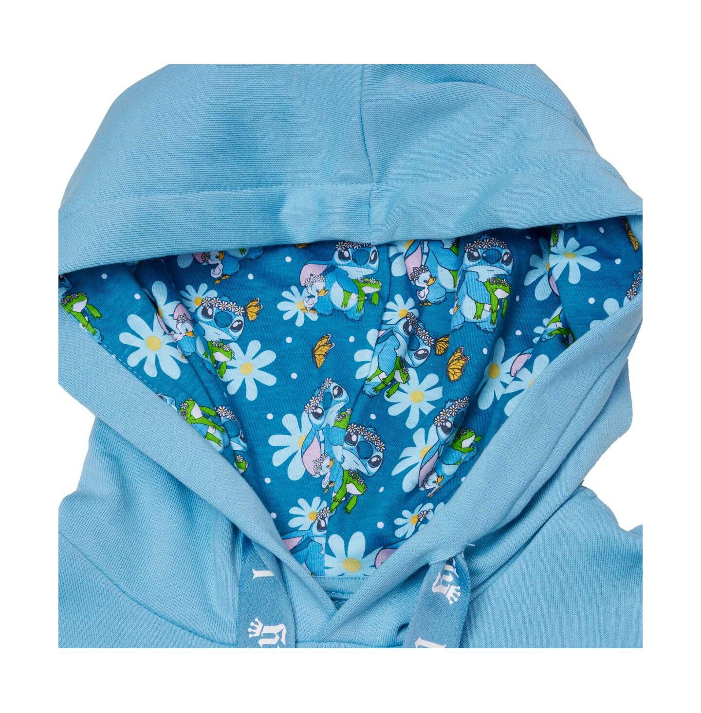 Худи Loungefly Light Blue Lilo and Stitch Springtime Daisy Pullover — фото 4