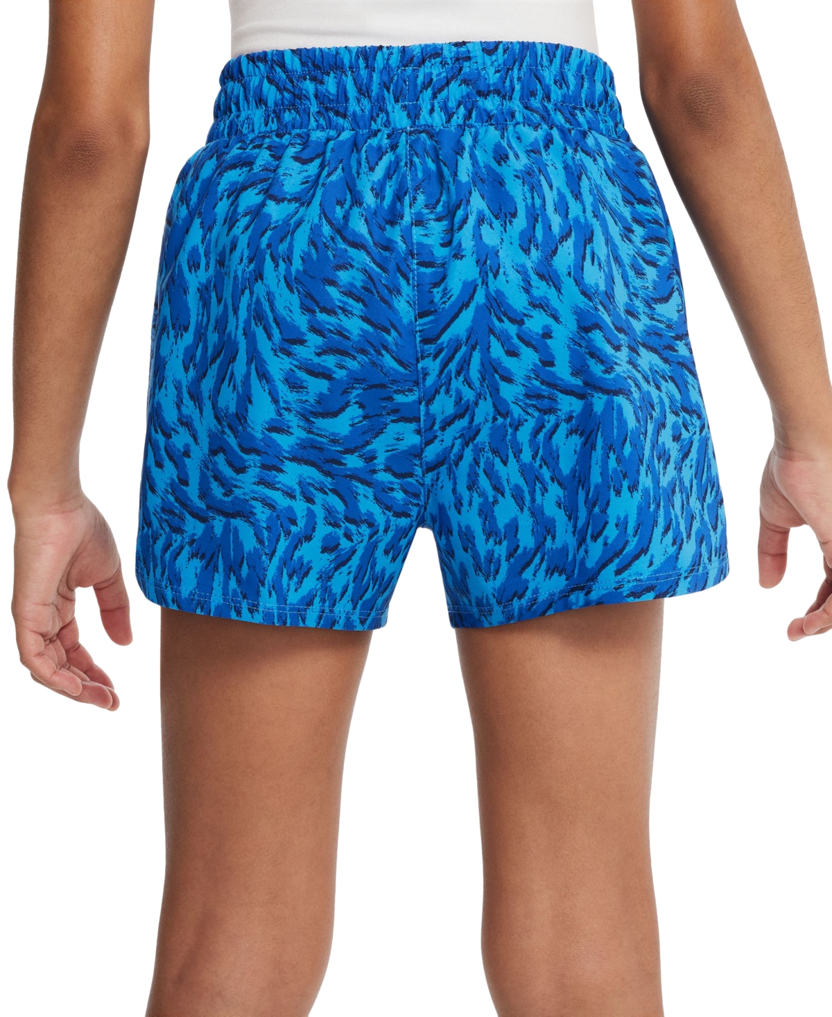 Nike Big Girls One Woven High-Waisted Shorts -game Royal/dusty Cactus