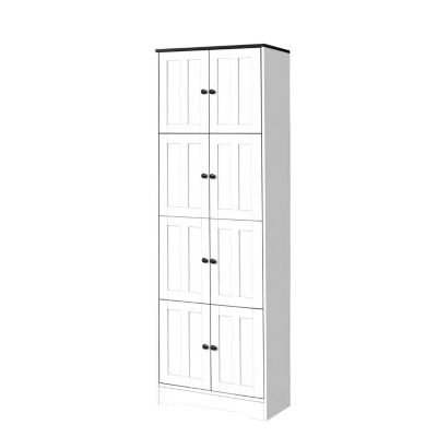 4-Door Tall Storage Cabinet for Various Rooms