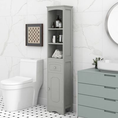 Freestanding Bathroom Cabinet with Drawer and Adjustable Shelf