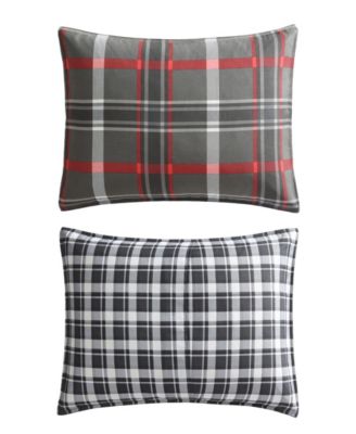CLOSEOUT! Willow Plaid Microsuede 2 Piece Duvet Cover Set, Twin