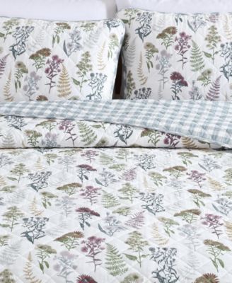 Flower Field Reversible 2 Piece Quilt Set, Twin