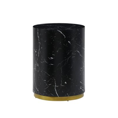 15.75" Round Side Table For Living Room Fully Assembled