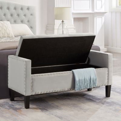 Streamdale Upholstered Storage Bench with Armrest
