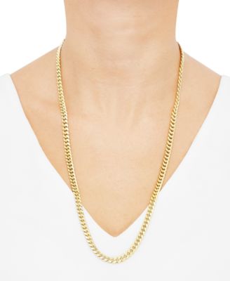 Lightweight Miami Cuban Link 26" Chain Necklace (6mm) in 10k Gold