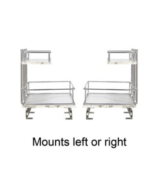Glidez Chrome-Plated Steel and Faux Marble Pull-Out/Slide-Out Storage Organizer for Under Sink or Cabinet 2-Tier Design