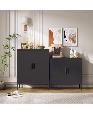 Steel Cabinet with 2 Doors, 2 Shelves, Lockable