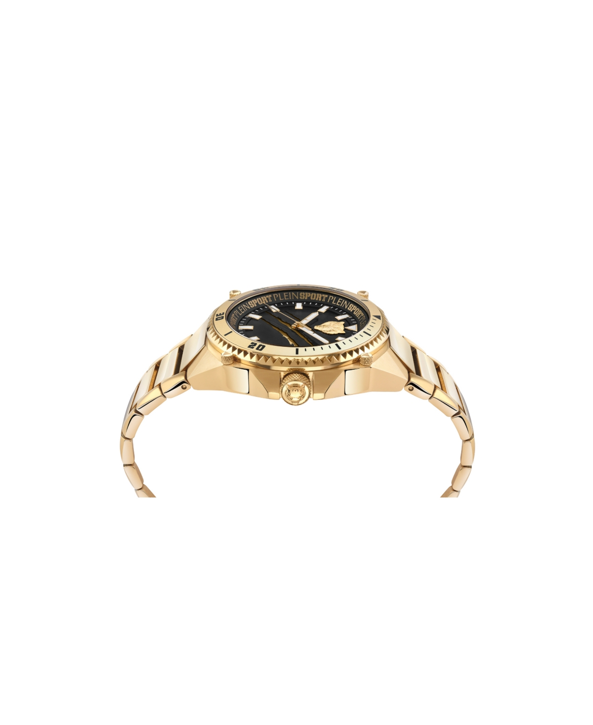 Plein Sport Mens Thunder Force Three Hand Quartz Gold Stainless Steel 47mm In Gold