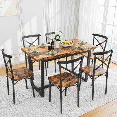 Streamdale 7-Piece Dining Set for Kitchen and Living Room