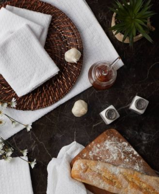 Cotton Kitchen Collection Dishtowel Set, 18x26", White, 6 Piece