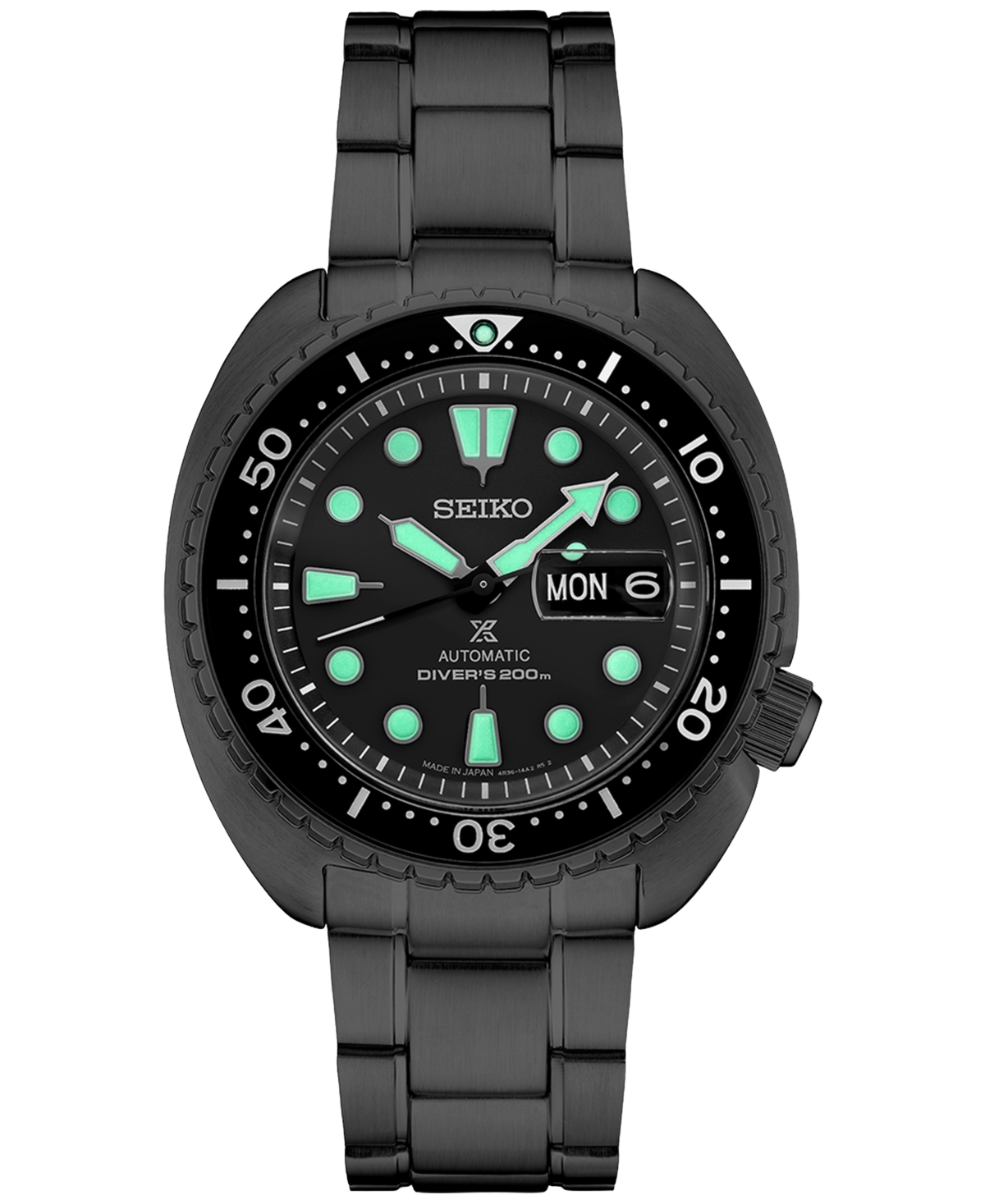 Men's Automatic Prospex Diver Black-Tone Stainless Steel Bracelet Watch 45mm - Black