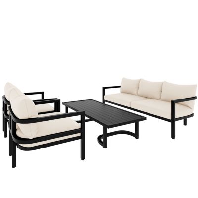 Streamdale Outdoor Steel Sofa Set, Waterproof and Anti-UV