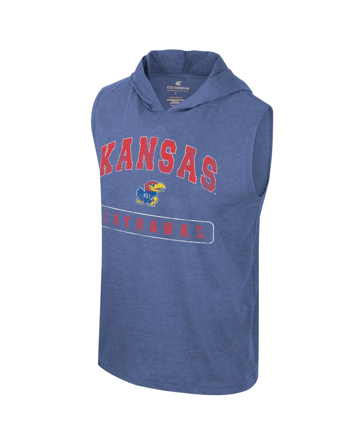 Colosseum Men's Kansas Jayhawks Varsity Sleeveless Hoodie Tank Top
