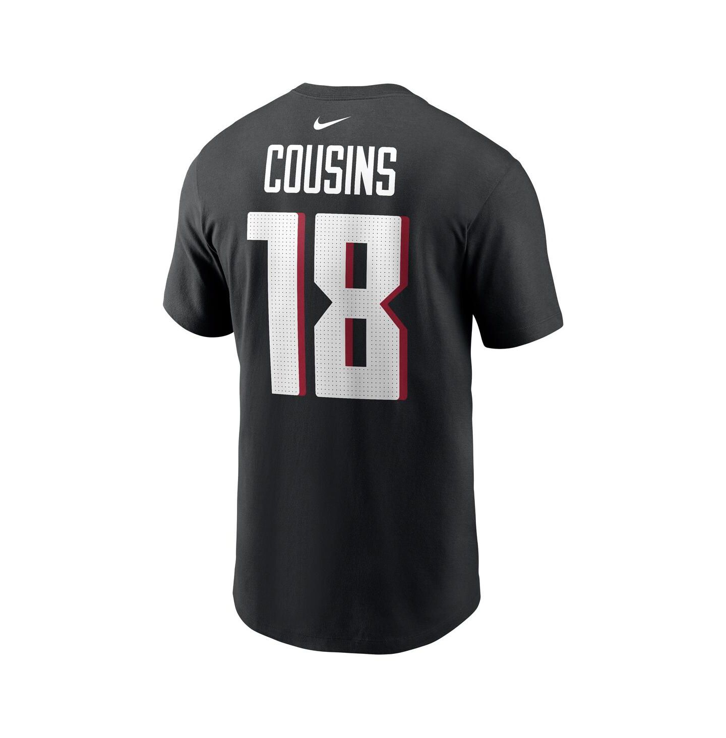 Мужская футболка Fanatics Nike Kirk Cousins Black Atlanta Falcons Player Name & Number — фото 3
