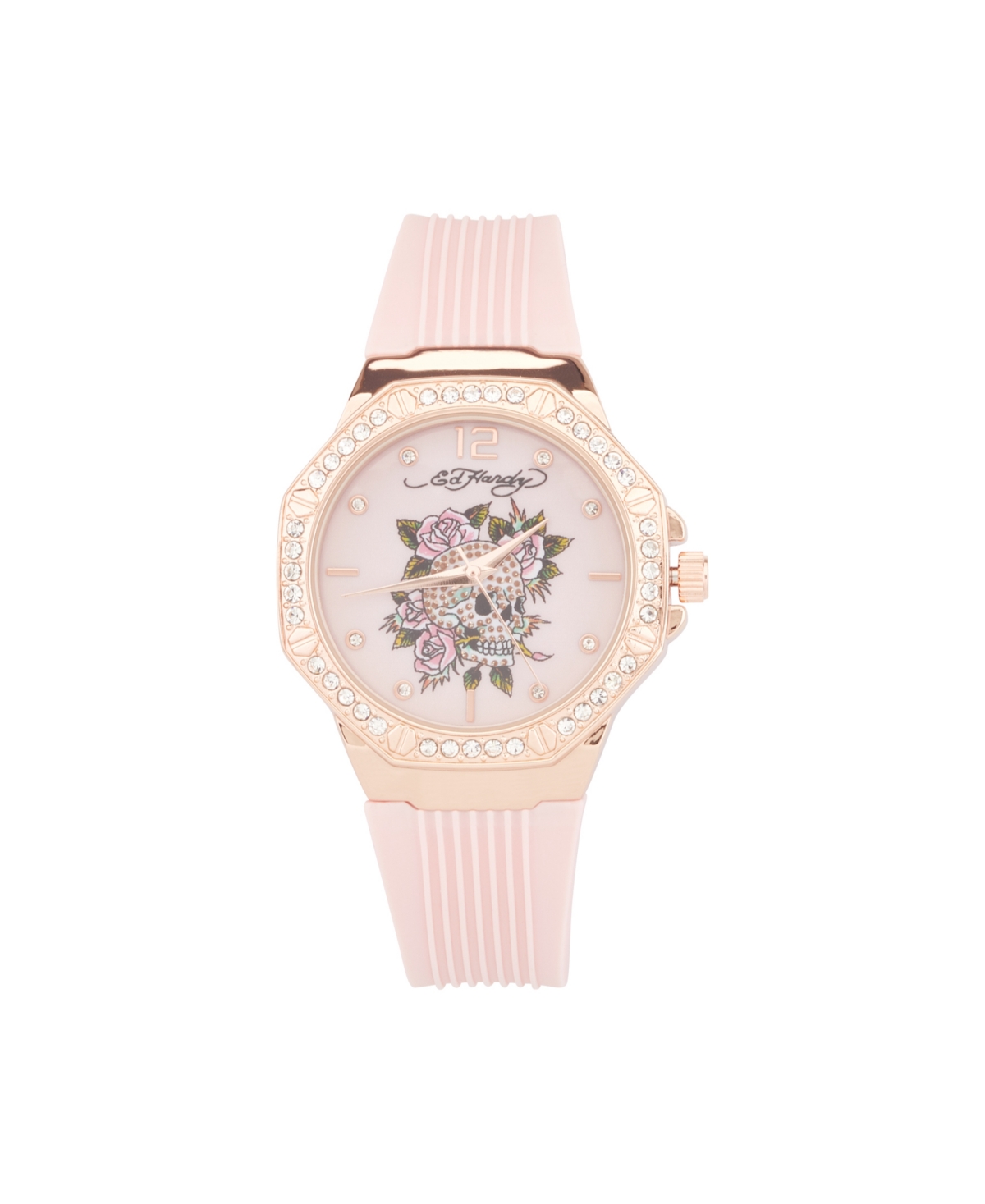 Women's Quartz Blush Textured Silicone Strap Watch 38mm - Blush