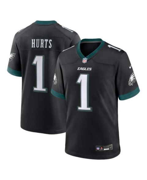 Мужской топ Fanatics Nike Jalen Hurts Philadelphia Eagles Alternate Game Jersey, цвет: Чёрный