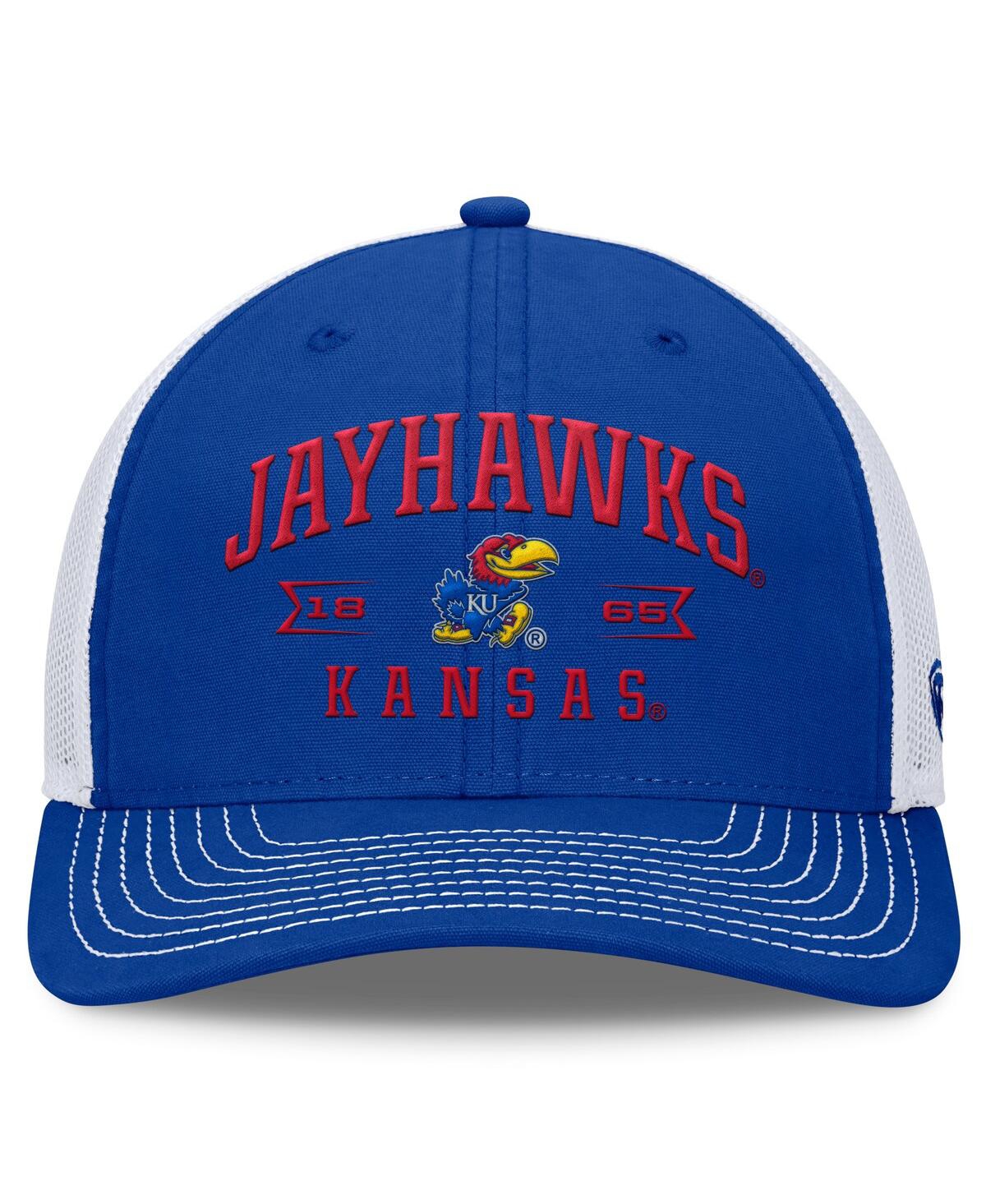 Top Of The World Men's Royal Kansas Jayhawks Carson Trucker Adjustable Hat In Royal
