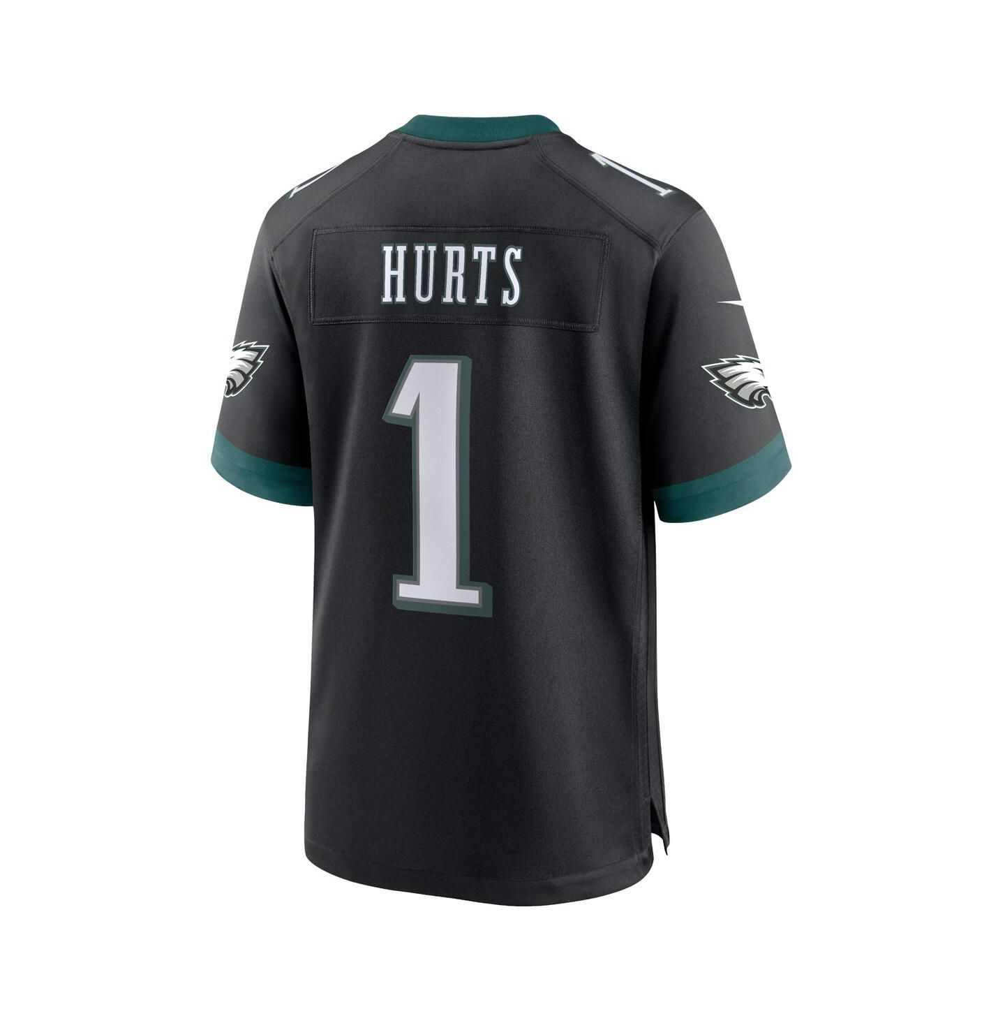 Мужской топ Fanatics Nike Jalen Hurts Philadelphia Eagles Alternate Game Jersey, цвет: Чёрный — фото 3