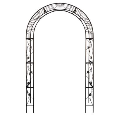 Outdoor Black Metal Garden Arbor Archway