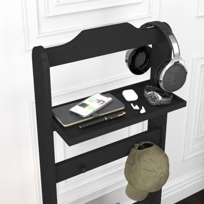 Streamdale Portable Garment Rack with Organizer (Black)