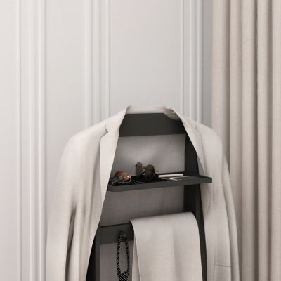 Streamdale Portable Garment Rack with Organizer (Black)