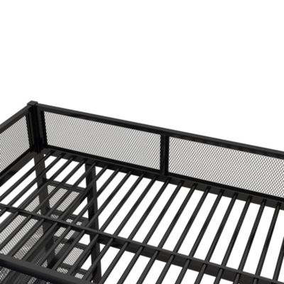 Streamdale Full Size Metal Loft Bed With 4-Tier Shelves