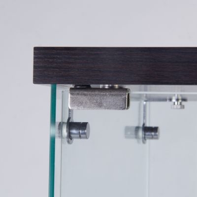 One Door Glass Cabinet Glass Display Cabinet With 3 Shelves