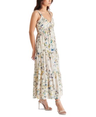 Steve Madden Women's Eliora Floral-Print Tiered Maxi Dress - Macy's