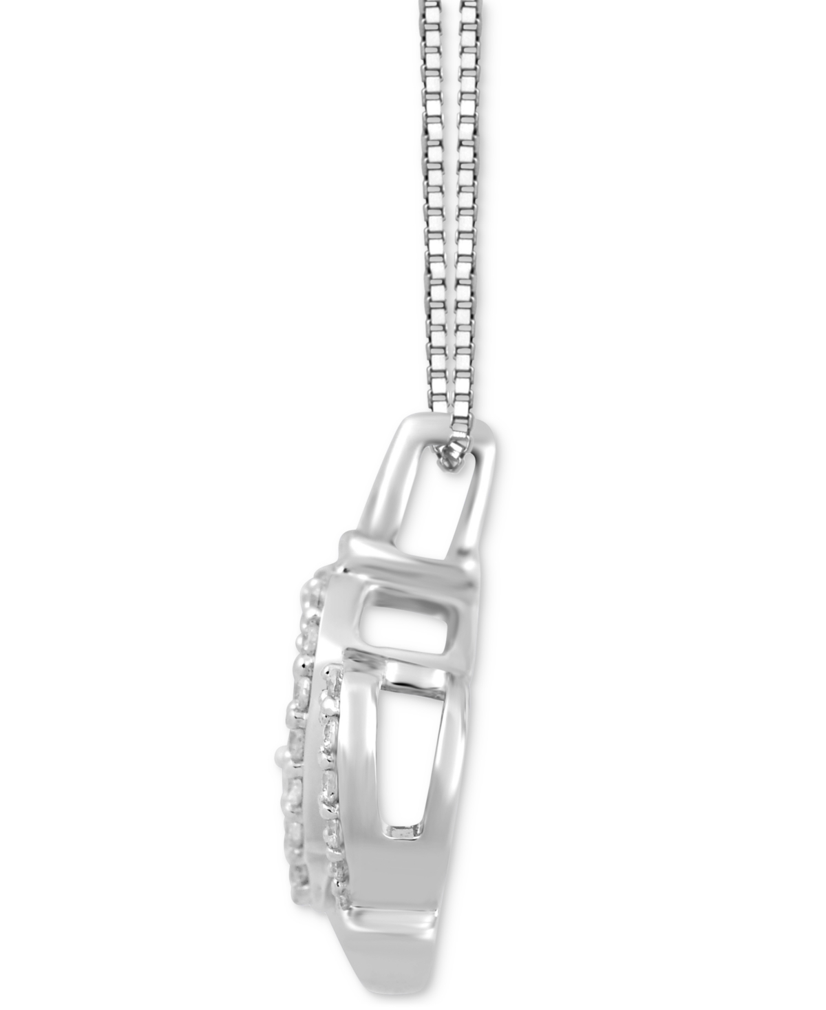 Diamond Princess Crown Pendant Necklace (1/4 ct. t.w.)  16