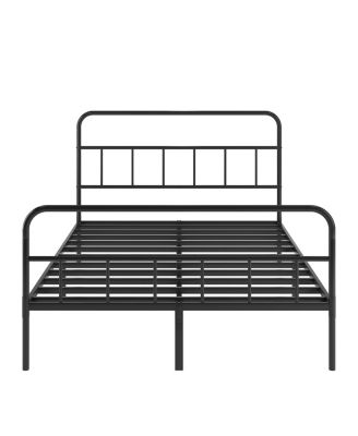 Queen Metal Platform Bed Frame with Headboard