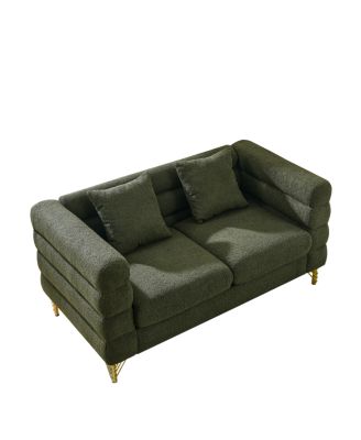 Streamdale Green Teddy 2 Seater Sectional Sofa