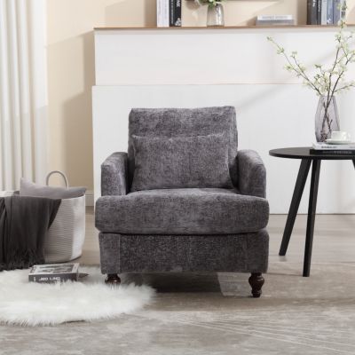 Streamdale Wood Frame Armchair, Modern Accent Chair Lounge Chair For Living Room