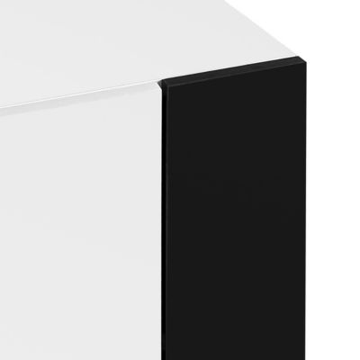 Streamdale High Gloss White TV Stand with Electric Fireplace